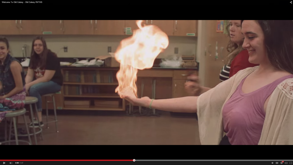 bubbles on fire Old Colony Regional Vocational Technical High School