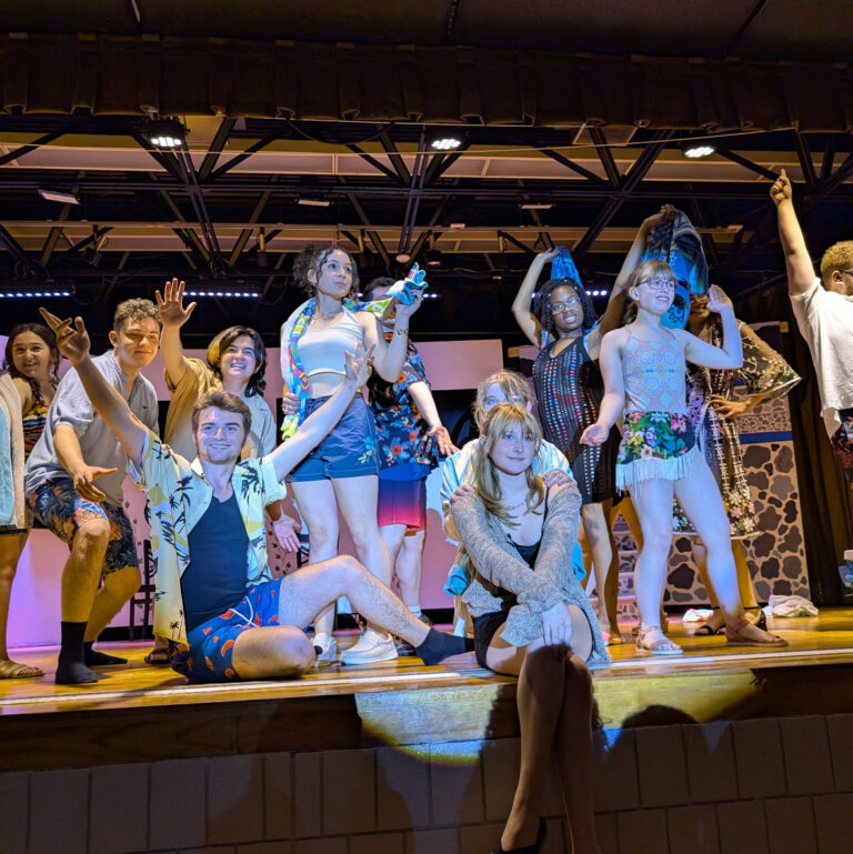 Drama students performing